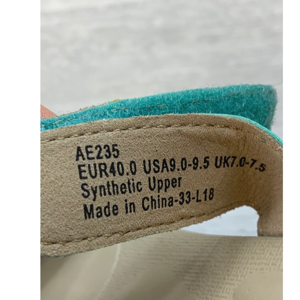 Aetrex Jillian Teal Beaded Orthotic Sandals Women's 9-9.5 Comfort Strappy Shoes - Picture 7 of 10